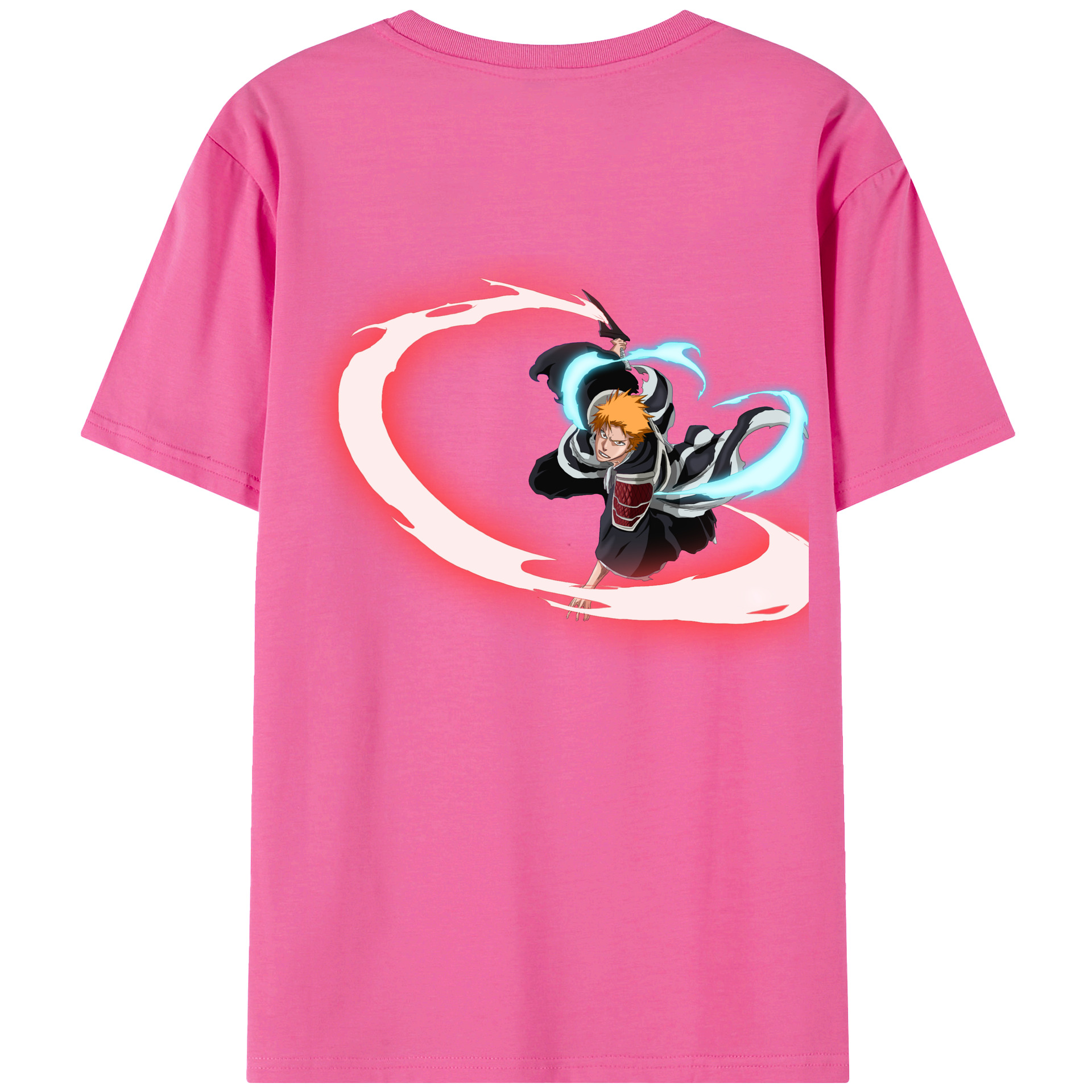 （画像用） ブリーチ 黒崎一護（くろさき いちご）BLEACH Kurosaki Ichigo レディース半袖Tシャツ(バックプリント)